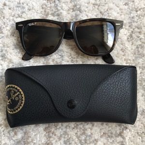 Ran Ban Large Tortoise Shell Wayfarer Sunglasses